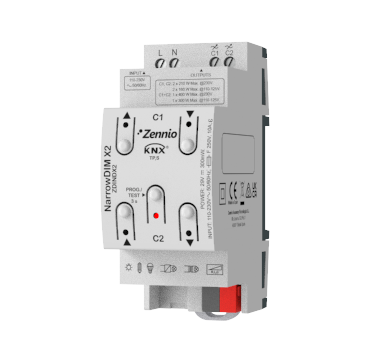 Zennio ZDINDX2 Универсальный привод затемнения DIN-рейки (RLC, LED, CFL) NarrowDIM X2 арт. ZDINDX2